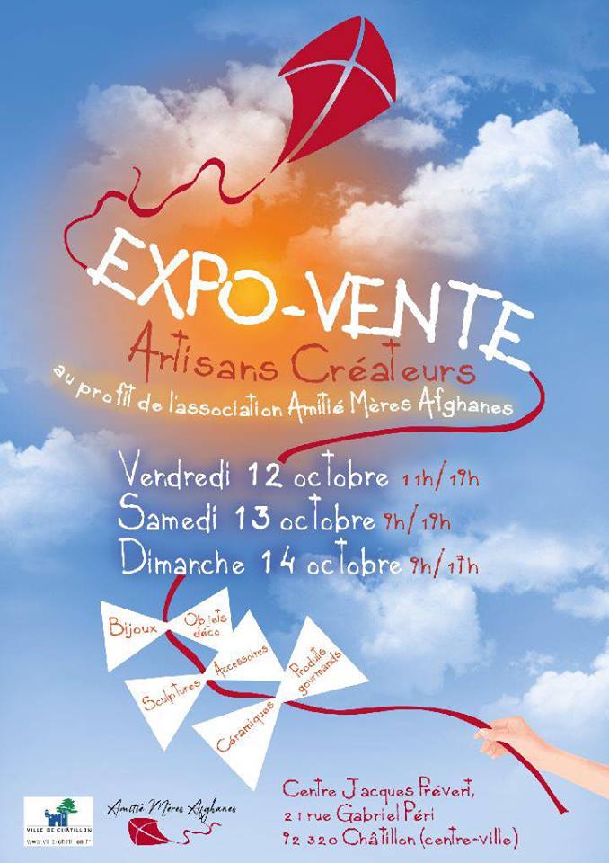 Doucho sera au salon des artisans créateurs à Chatillon avec l&rsquo;association Amitiés Mères Afghanes